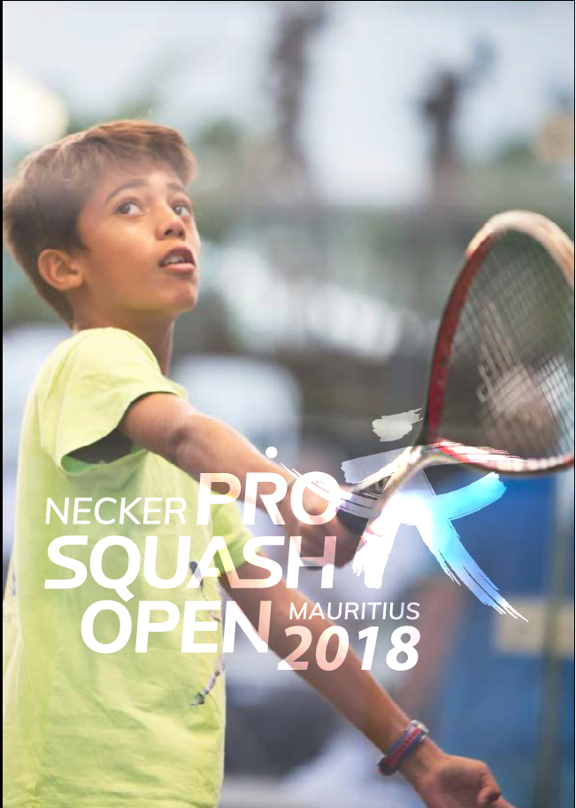 Mathias au Necker Pro Squash Open Mauritius 2018